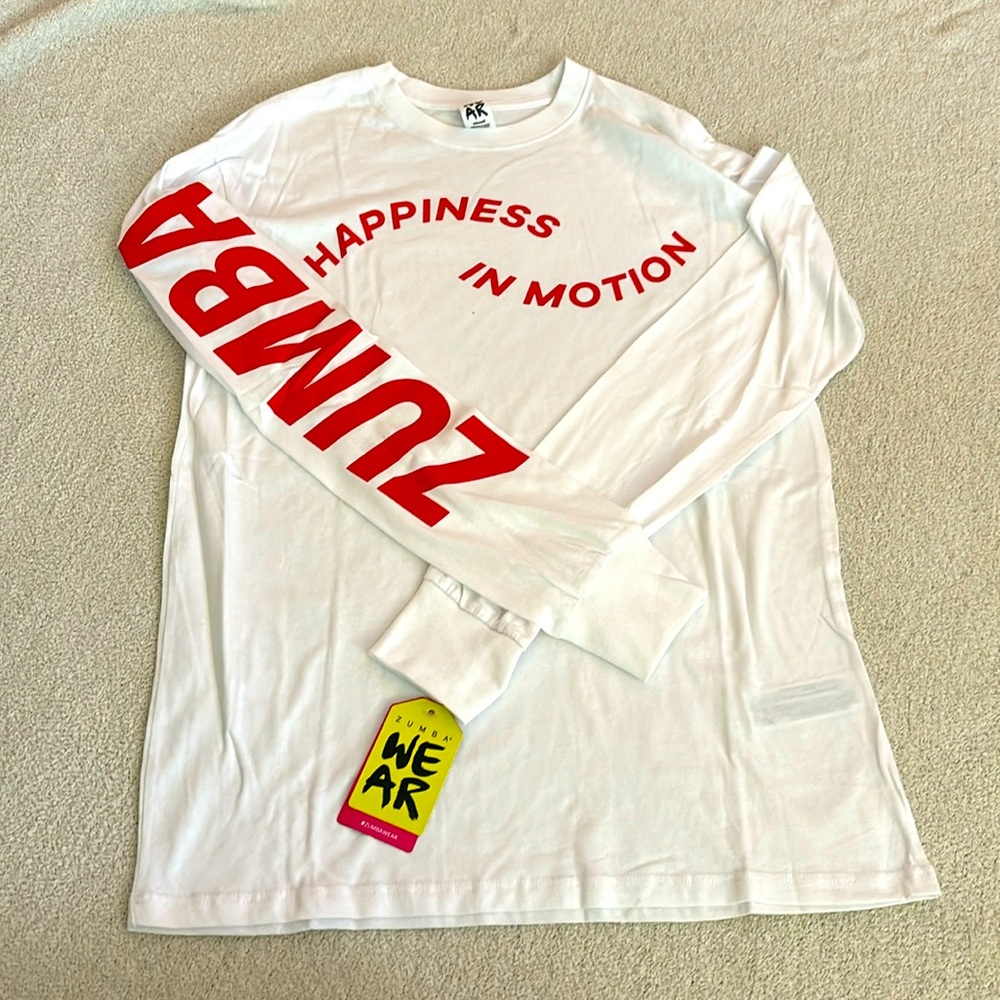 Zumba in Motion long Sleeve Tee. Unisex Size XS.  BNWT